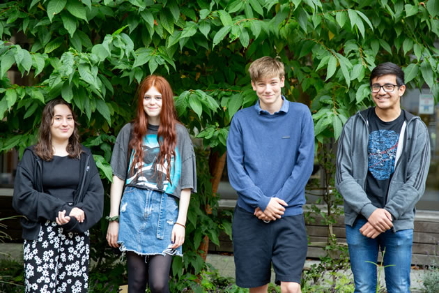St. Benedict's School pupils after receiving their GCSEs