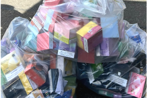 Illegal vapes confiscated by Ealing Council