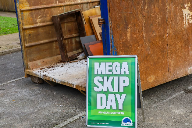 320 tonnes of waste has been collected in Mega Skips in Wandsworth 