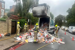 Lithium Battery Sparks Fire in Wandsworth Bin Lorry
