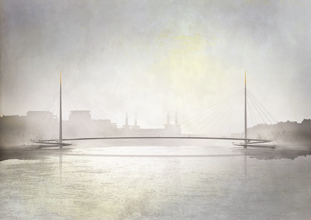 Work Begins On New Car-Free Thames Bridge In Wandsworth